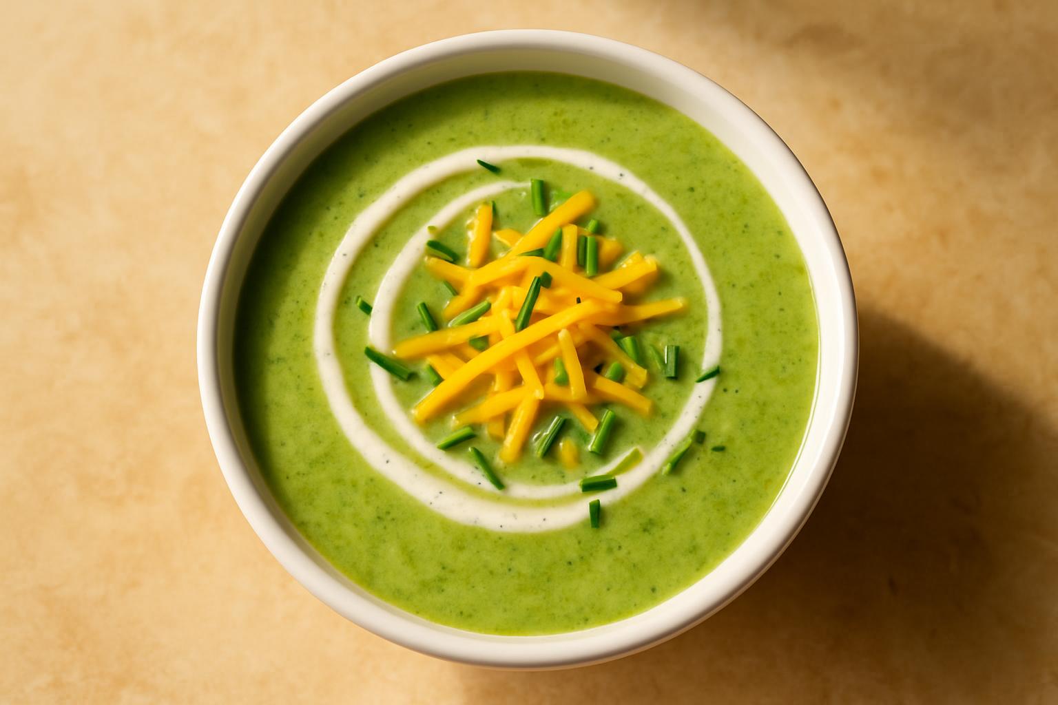 Soupe brocoli-cheddar — dîner KETO du dimanche